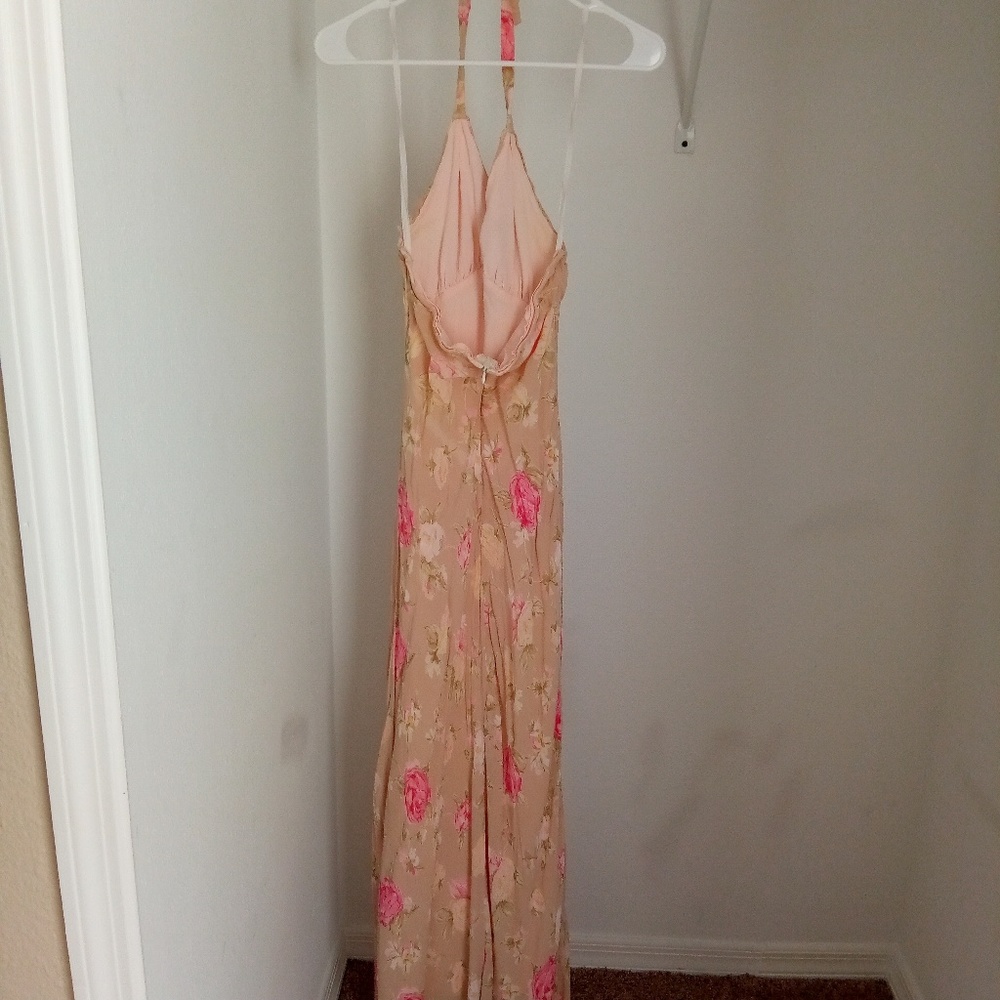 Floral halter style gown size M - Picture 5 of 6